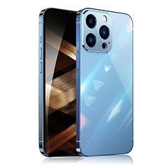 Luxury Aluminum Metal Cover Case 360 Degrees M01 for Apple iPhone 15 Pro Blue