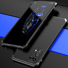 Luxury Aluminum Metal Cover Case 360 Degrees M01 for Oppo Reno5 5G Black