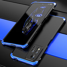 Luxury Aluminum Metal Cover Case 360 Degrees P01 for Xiaomi Mi 11i 5G (2022) Blue and Black