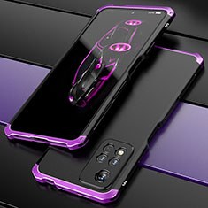 Luxury Aluminum Metal Cover Case 360 Degrees P01 for Xiaomi Mi 11i 5G (2022) Purple
