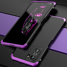 Luxury Aluminum Metal Cover Case 360 Degrees P01 for Xiaomi Mi 11X 5G Purple