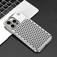 Luxury Aluminum Metal Cover Case 360 Degrees QC3 for Apple iPhone 14 Pro Max Silver