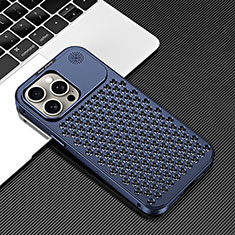 Luxury Aluminum Metal Cover Case 360 Degrees QC3 for Apple iPhone 16 Pro Blue