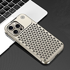 Luxury Aluminum Metal Cover Case 360 Degrees QC3 for Apple iPhone 16 Pro Max Gold