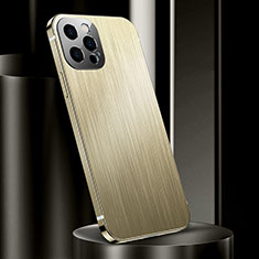 Luxury Aluminum Metal Cover Case for Apple iPhone 14 Pro Gold