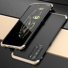 Luxury Aluminum Metal Cover Case for Oppo Reno3 Gold and Black