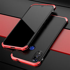 Luxury Aluminum Metal Cover Case for Xiaomi Redmi Note 7 Pro Red and Black