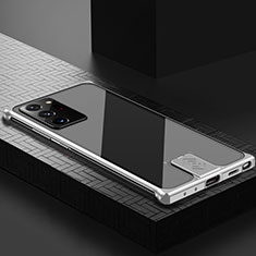 Luxury Aluminum Metal Cover Case LK1 for Samsung Galaxy Note 20 Ultra 5G Silver