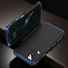 Luxury Aluminum Metal Cover Case M01 for Huawei Honor V30 5G Blue and Black
