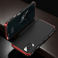 Luxury Aluminum Metal Cover Case M01 for Huawei Honor V30 5G Red and Black