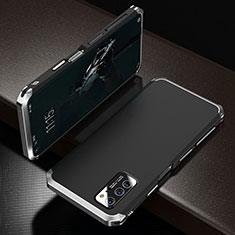Luxury Aluminum Metal Cover Case M01 for Huawei Honor V30 5G Silver and Black