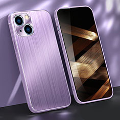 Luxury Aluminum Metal Cover Case M03 for Apple iPhone 15 Plus Purple