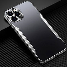 Luxury Aluminum Metal Cover Case M05 for Apple iPhone 13 Pro Silver