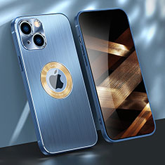 Luxury Aluminum Metal Cover Case M08 for Apple iPhone 15 Blue