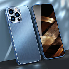 Luxury Aluminum Metal Cover Case M09 for Apple iPhone 15 Pro Blue