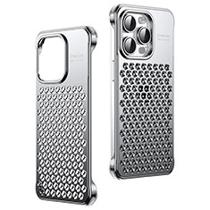 Luxury Aluminum Metal Cover Case QC1 for Apple iPhone 14 Pro Silver