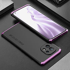 Luxury Aluminum Metal Cover Case T01 for Xiaomi Mi 11 Lite 5G Purple