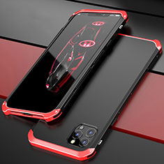 Luxury Aluminum Metal Cover Case T02 for Apple iPhone 12 Pro Red and Black