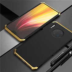 Luxury Aluminum Metal Cover Case T02 for Huawei Mate 30E Pro 5G Gold and Black