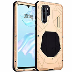 Luxury Aluminum Metal Cover Case T02 for Huawei P30 Pro New Edition Gold