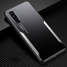 Luxury Aluminum Metal Cover Case T02 for Oppo F15 Silver