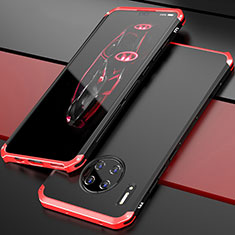 Luxury Aluminum Metal Cover Case T03 for Huawei Mate 30 Pro Red and Black