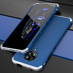 Luxury Aluminum Metal Cover Case T03 for Xiaomi Redmi K30 Pro Zoom Silver and Blue