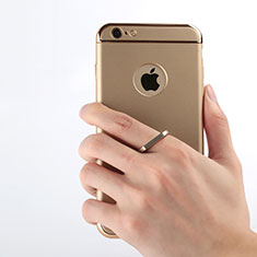 Luxury Aluminum Metal Cover with Finger Ring Stand for Apple iPhone 6 Gold