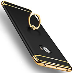 Luxury Aluminum Metal Cover with Finger Ring Stand for Xiaomi Mi Note 2 Special Edition Black