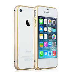 Luxury Aluminum Metal Frame Case for Apple iPhone 4 Gold