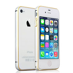 Luxury Aluminum Metal Frame Case for Apple iPhone 4 Silver