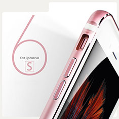 Luxury Aluminum Metal Frame Case for Apple iPhone 6S Pink