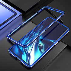 Luxury Aluminum Metal Frame Cover Case A01 for Oppo Find X2 Neo Blue