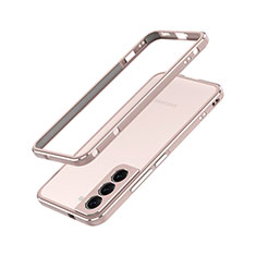 Luxury Aluminum Metal Frame Cover Case A01 for Samsung Galaxy S24 5G Rose Gold