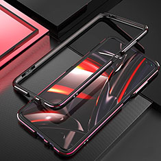 Luxury Aluminum Metal Frame Cover Case A01 for Xiaomi Redmi K30 4G Red and Black