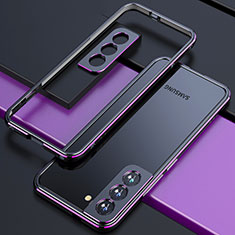 Luxury Aluminum Metal Frame Cover Case A02 for Samsung Galaxy S23 Plus 5G Purple