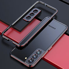 Luxury Aluminum Metal Frame Cover Case A02 for Samsung Galaxy S23 Plus 5G Red and Black