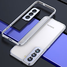 Luxury Aluminum Metal Frame Cover Case A02 for Samsung Galaxy S23 Plus 5G Silver