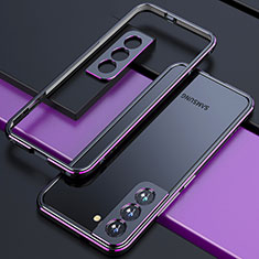 Luxury Aluminum Metal Frame Cover Case A02 for Samsung Galaxy S24 5G Purple