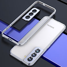 Luxury Aluminum Metal Frame Cover Case A02 for Samsung Galaxy S24 Plus 5G Silver