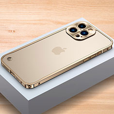 Luxury Aluminum Metal Frame Cover Case A04 for Apple iPhone 16 Pro Gold