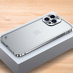 Luxury Aluminum Metal Frame Cover Case A04 for Apple iPhone 16 Pro Max Silver