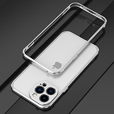 Luxury Aluminum Metal Frame Cover Case for Apple iPhone 16 Pro Silver