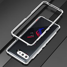 Luxury Aluminum Metal Frame Cover Case for Asus ROG Phone 5 Ultimate Silver