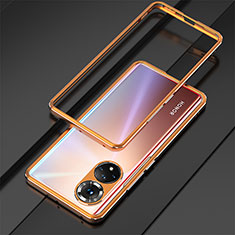 Luxury Aluminum Metal Frame Cover Case for Huawei Honor 50 Pro 5G Orange