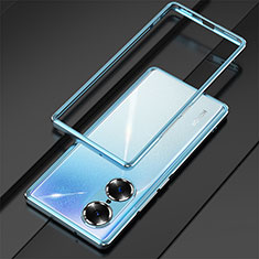 Luxury Aluminum Metal Frame Cover Case for Huawei Honor 60 5G Blue