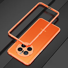 Luxury Aluminum Metal Frame Cover Case for Huawei Mate 50 Pro Orange