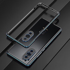 Luxury Aluminum Metal Frame Cover Case for Huawei Nova 10 Blue and Black