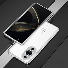 Luxury Aluminum Metal Frame Cover Case for Huawei Nova 11 Pro Silver