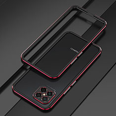 Luxury Aluminum Metal Frame Cover Case for Huawei Nova 8 SE 4G Red and Black